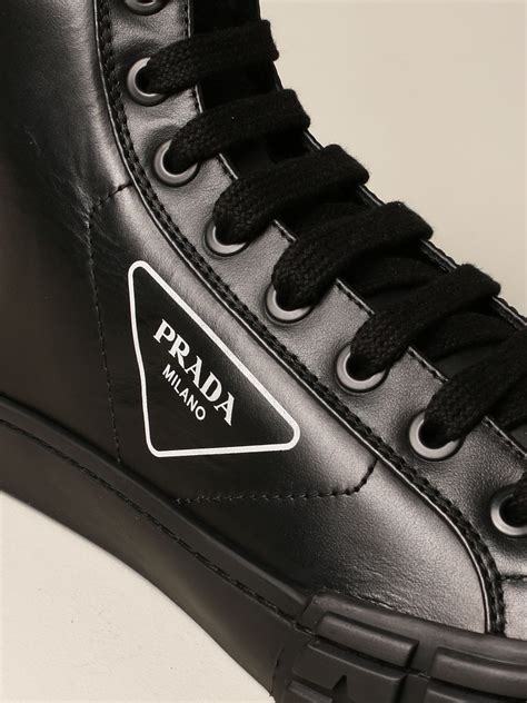 black prada sneakers for men real real|Prada suede sneakers men.